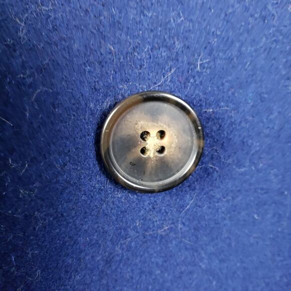 Land's End Wool Pea Coat Heavy Knit Navy Blue Dual Button Front Winter - 24W - Picture 5 of 8